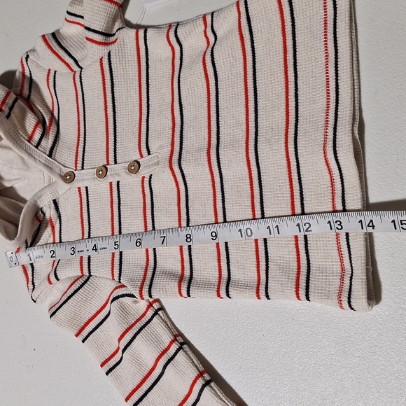Ever & Ever 3 Button Stripe Hooded Shirt 12mo NWT - Picture 9 of 15